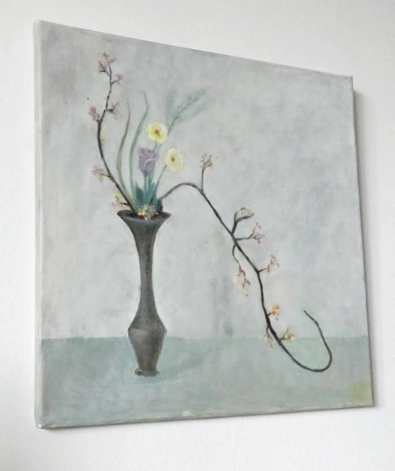 Original Art Deco Floral Painting by Liubka Kirilova