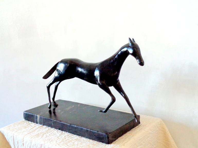 Original Figurative Horse Sculpture by Liubka Kirilova