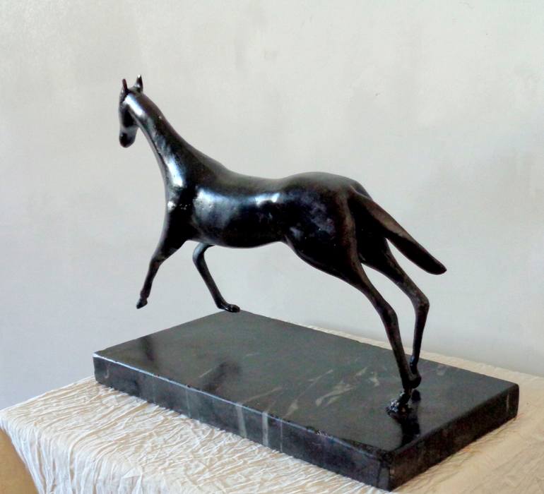 Original Figurative Horse Sculpture by Liubka Kirilova