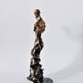 MUSIK - Original bronze sculpture.
Bronze Abstract  Girl ,Young Woman or Nymph Flute Musician/Player Unique statuette.