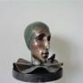 PIERROT .Sculpture Bust Head Bronze `Pierro` (Pierrot) is Original Unique,Lost Wax/Cire Perdue in bronze,statue . Fairy Pierro is sad Clown,Poet, who dreams of love for Columbine of.... Italian comedy and pantomime.