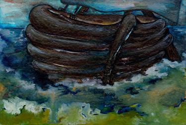 Original Fine Art Boat Paintings by Larisa Bartaseviciene