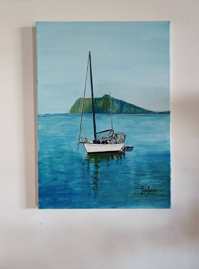 Original Photorealism Boat Painting by Isabelle Lucas