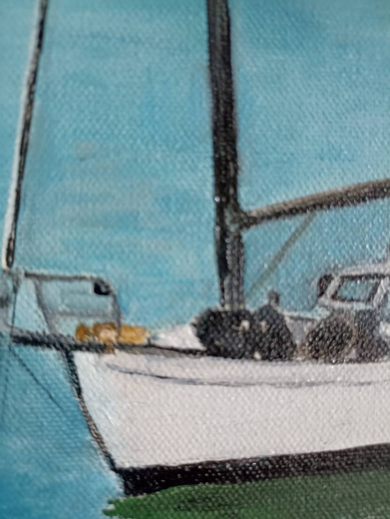 Original Photorealism Boat Painting by Isabelle Lucas