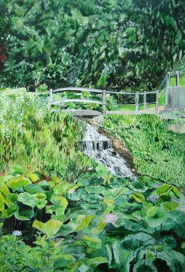 Original Photorealism Garden Paintings by Isabelle Lucas