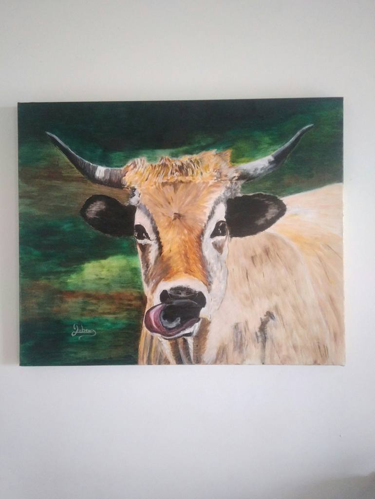 Original Cows Painting by Isabelle Lucas