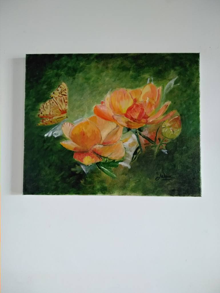 Original Impressionism Floral Painting by Isabelle Lucas