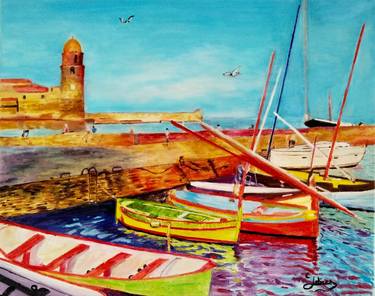 Original Impressionism Boat Paintings by Isabelle Lucas