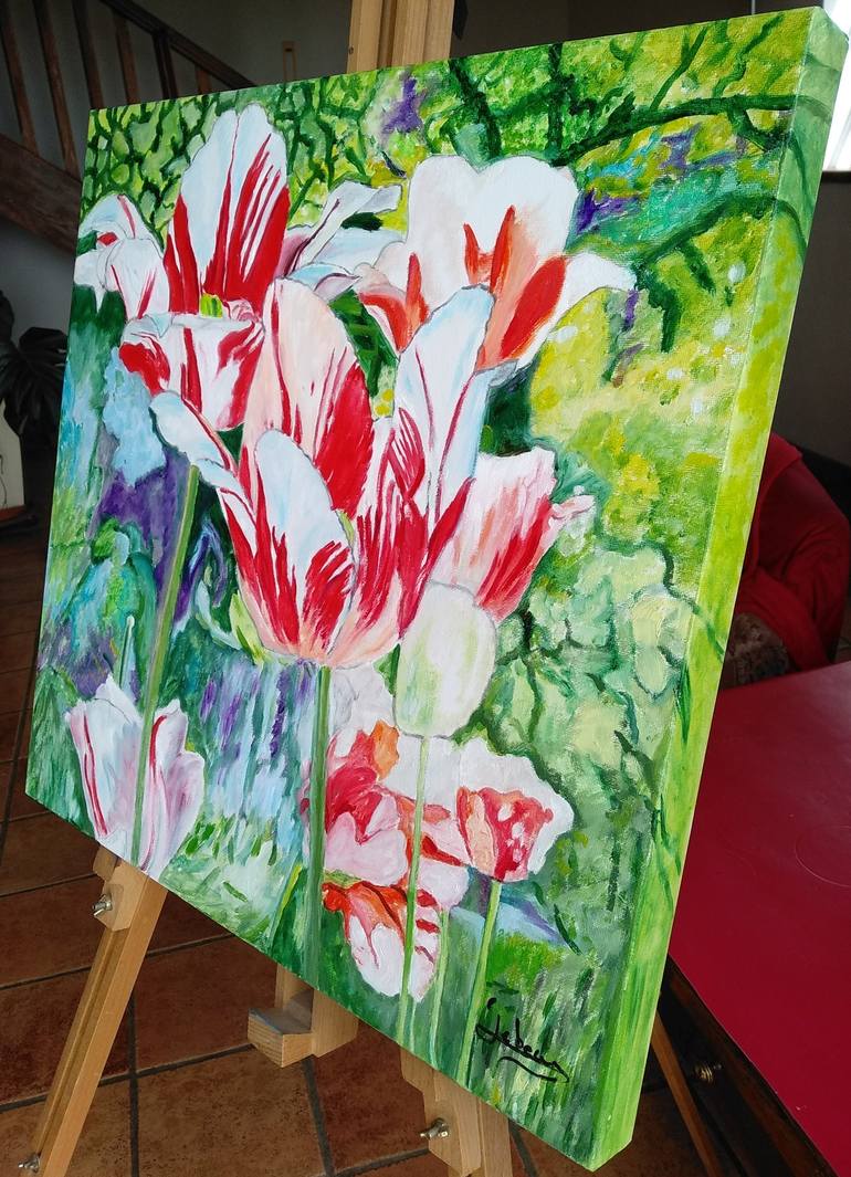 Original Impressionism Floral Painting by Isabelle Lucas