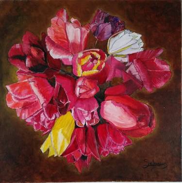 Print of Fine Art Floral Paintings by Isabelle Lucas