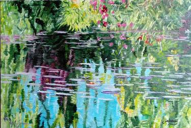 Original Impressionism Garden Paintings by Isabelle Lucas