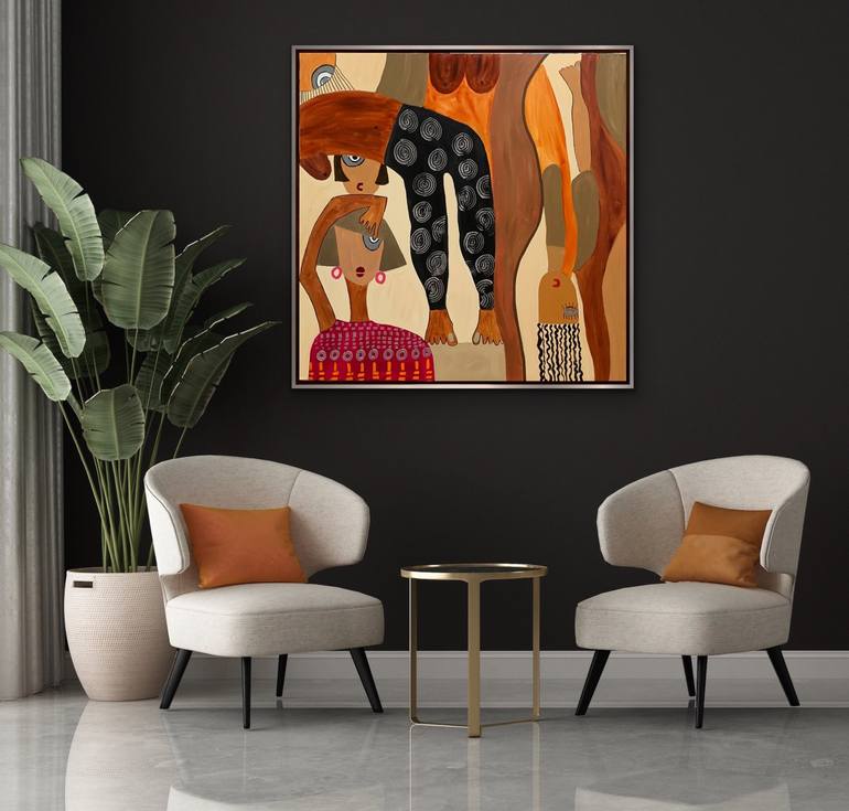 Original Abstract Women Painting by Rashna Hackett