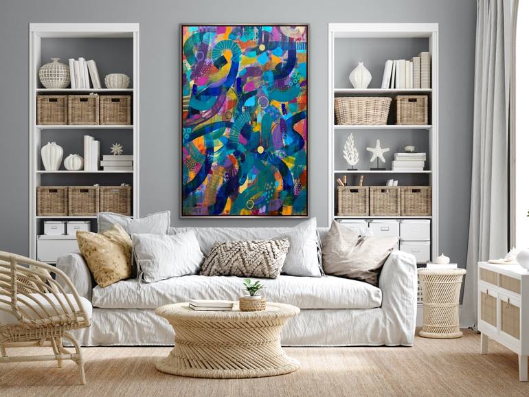 Original Abstract Expressionism Abstract Painting by Rashna Hackett