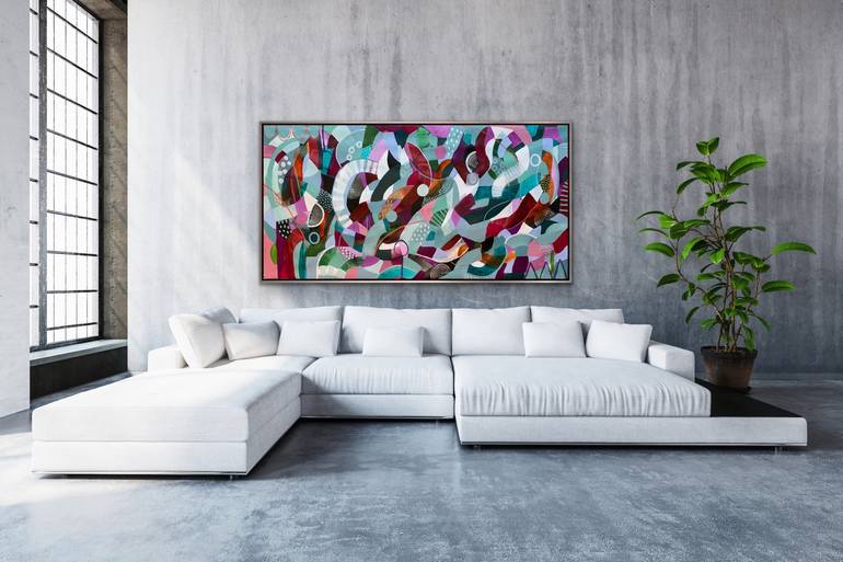 Original Abstract Expressionism Abstract Painting by Rashna Hackett