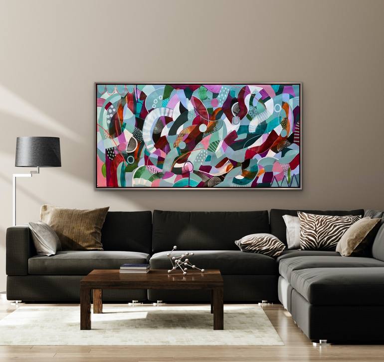 Original Abstract Expressionism Abstract Painting by Rashna Hackett