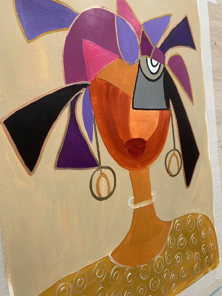 Original Abstract Women Painting by Rashna Hackett