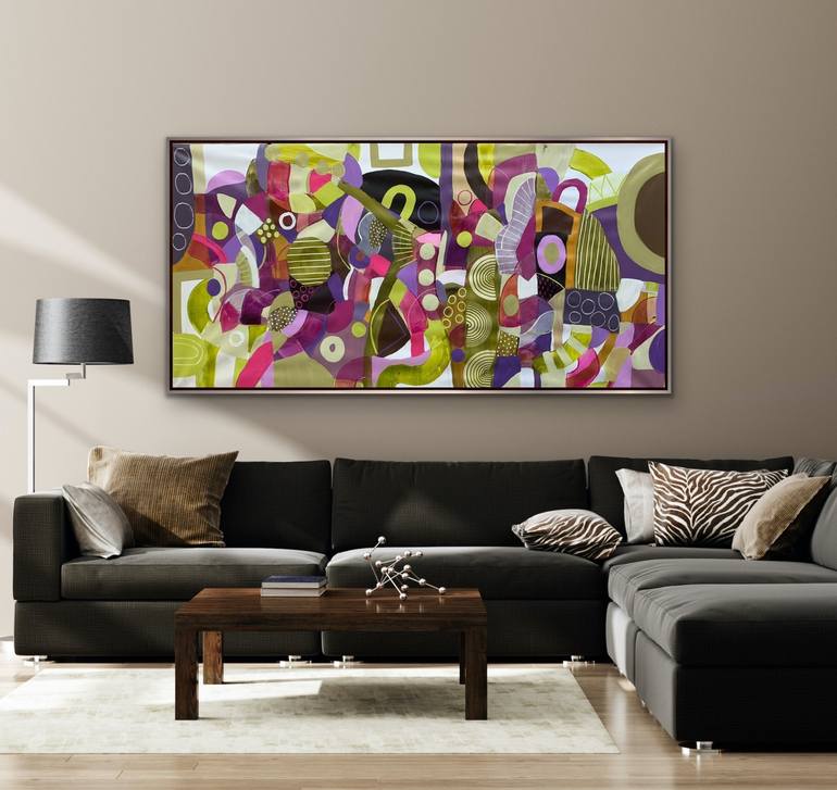 Original Abstract Expressionism Abstract Painting by Rashna Hackett