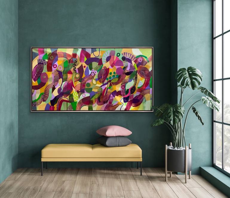 Original Abstract Expressionism Abstract Painting by Rashna Hackett