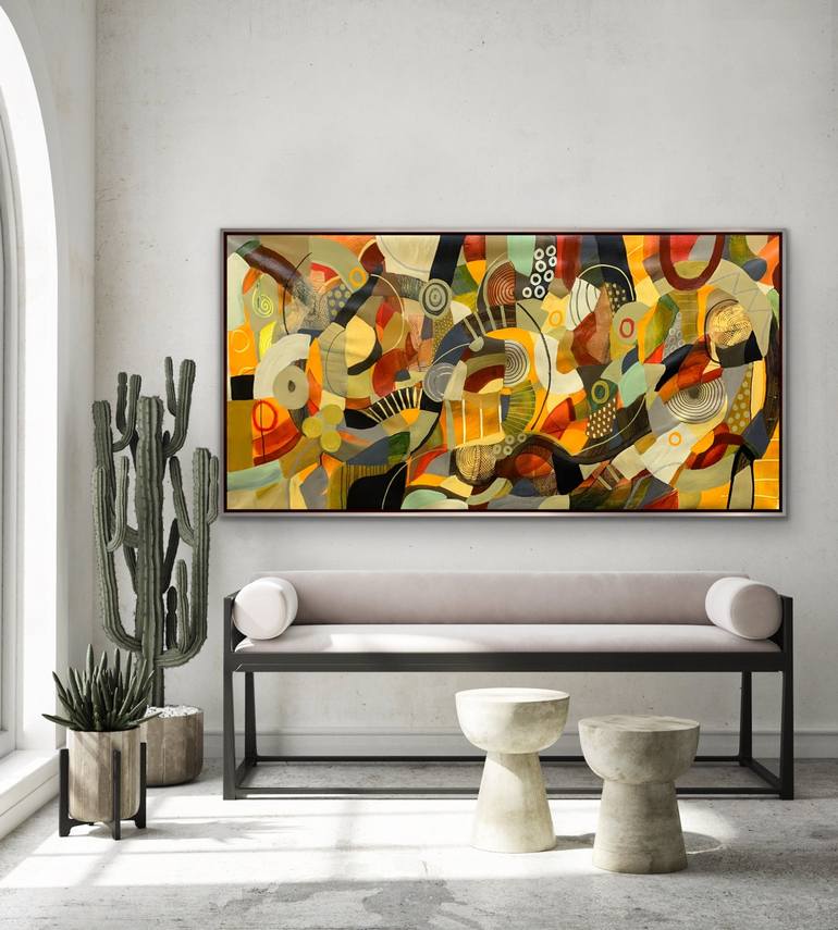  Colorful Wall Art for Bedroom Canvas Artwork Rhythmic