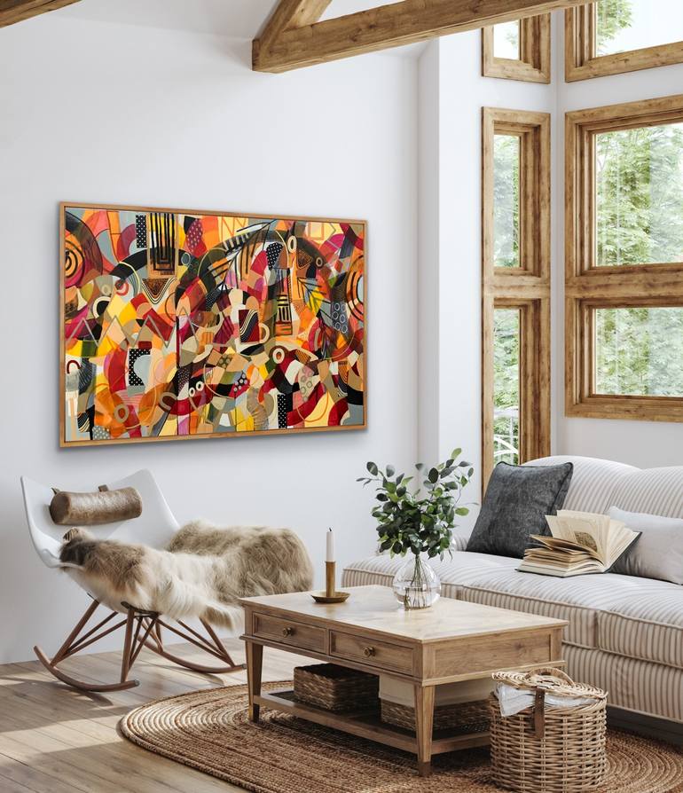 Original Abstract Expressionism Abstract Painting by Rashna Hackett