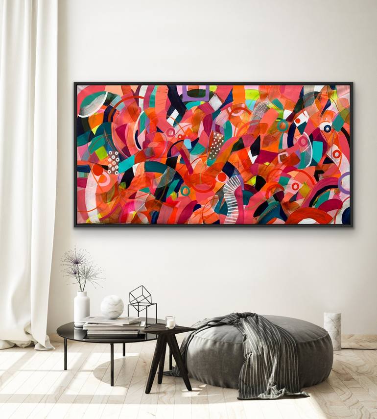 Original Abstract Expressionism Abstract Painting by Rashna Hackett