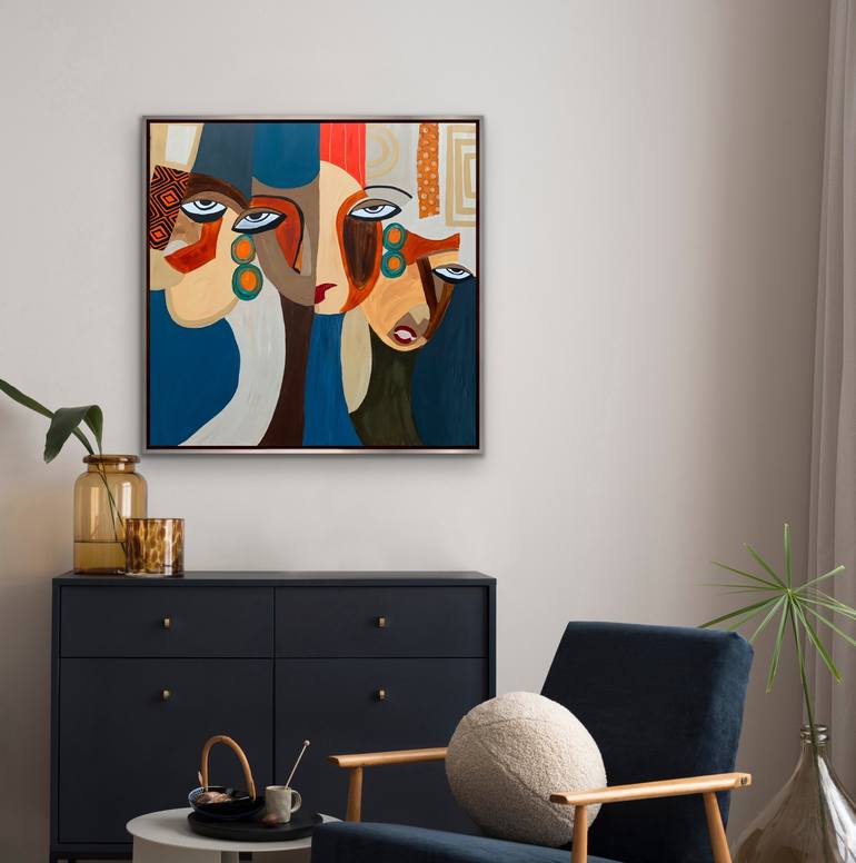 Original Abstract Women Painting by Rashna Hackett