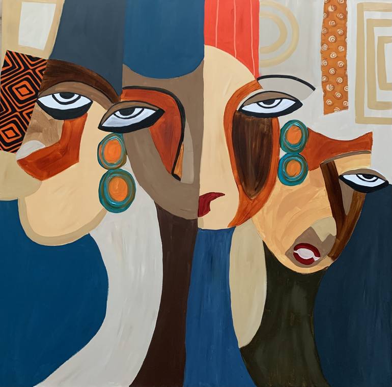 Original Abstract Women Painting by Rashna Hackett