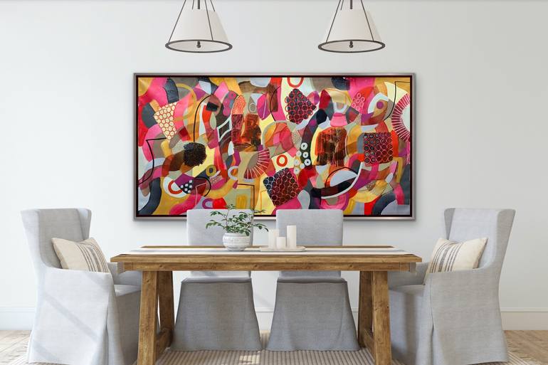 Original Abstract Expressionism Abstract Painting by Rashna Hackett