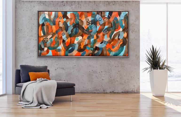 Into the Orange Grove Painting by Rashna Hackett | Saatchi Art