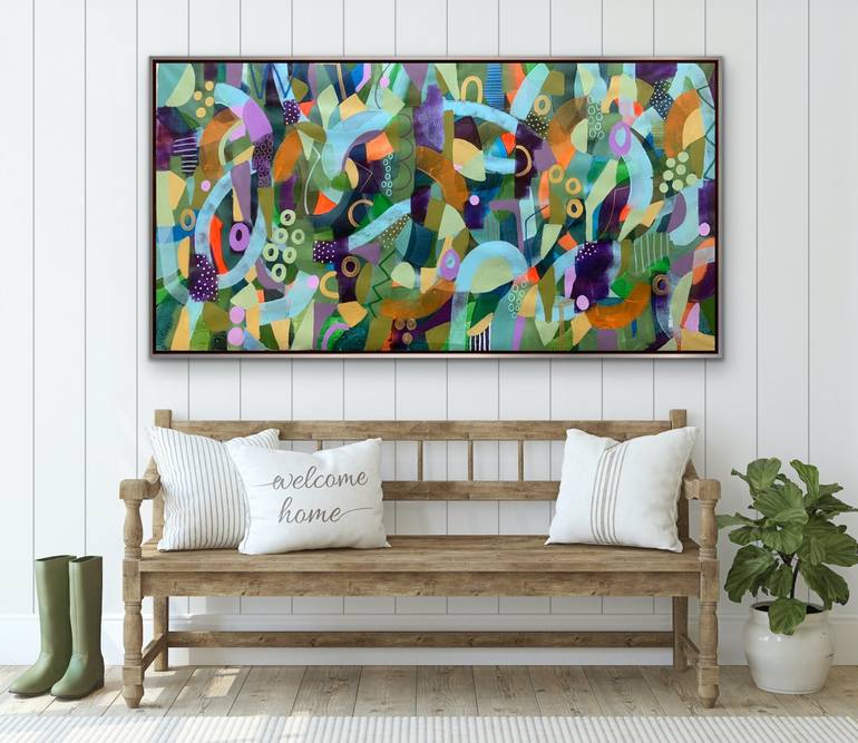 Original Abstract Expressionism Abstract Painting by Rashna Hackett