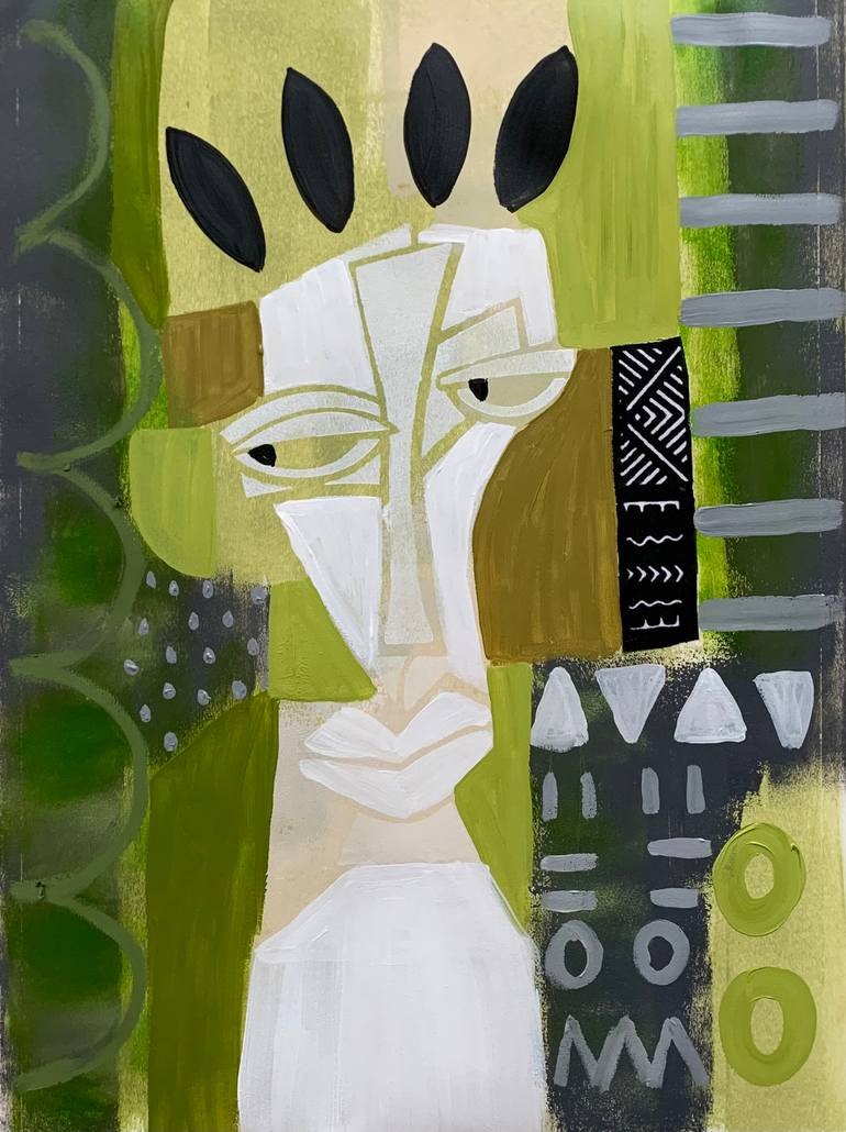 Original Abstract People Painting by Rashna Hackett