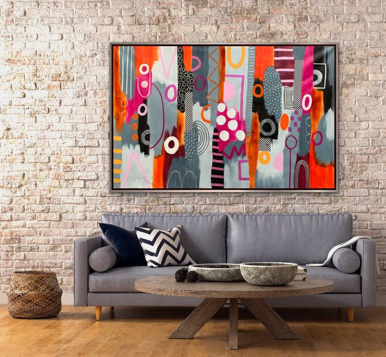 Original Abstract Expressionism Abstract Painting by Rashna Hackett