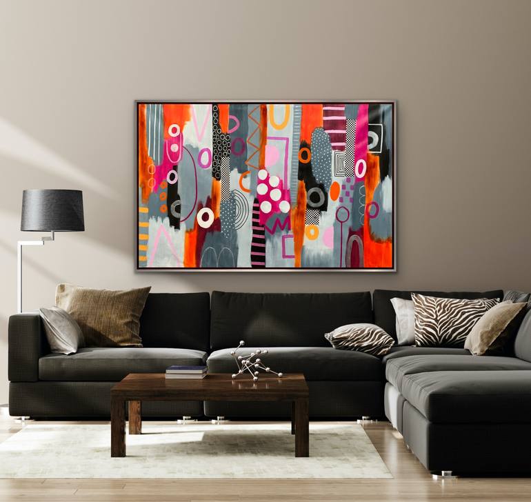 Original Abstract Expressionism Abstract Painting by Rashna Hackett