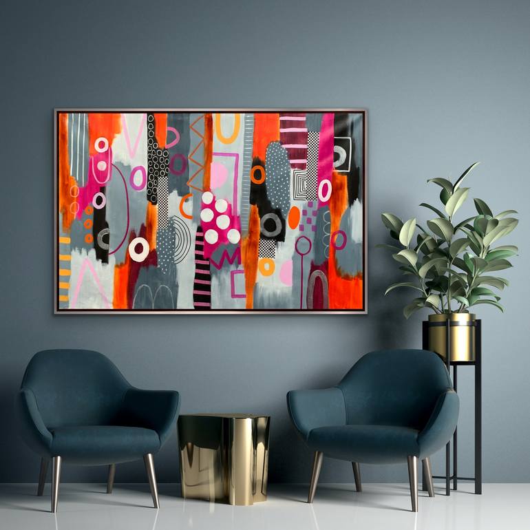 Original Abstract Expressionism Abstract Painting by Rashna Hackett