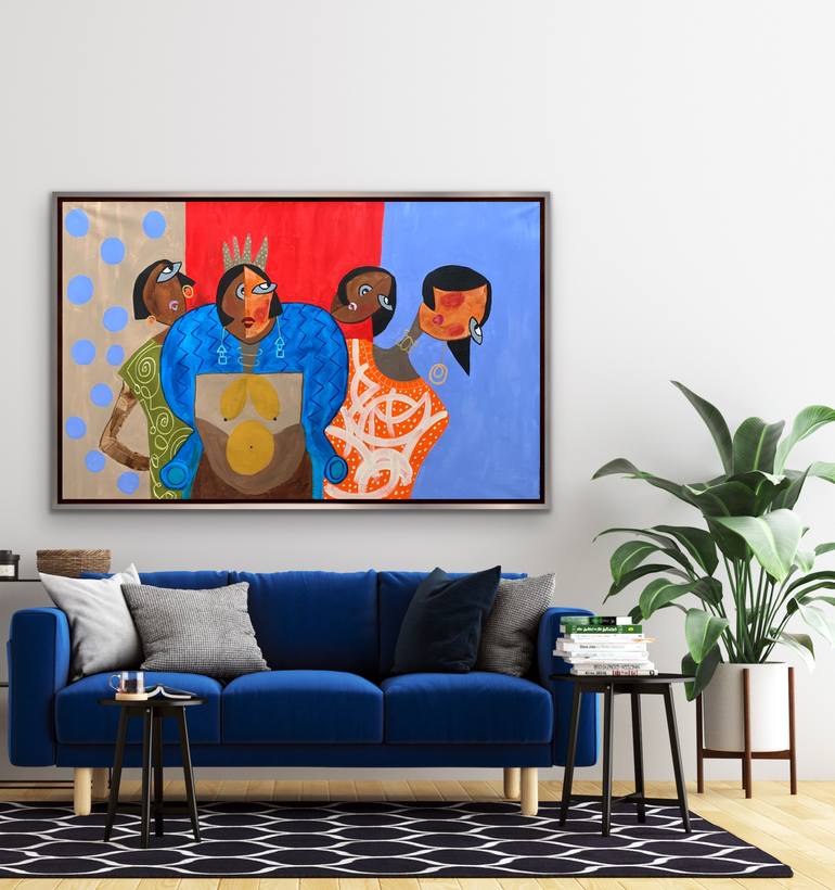 Original Art Nouveau People Painting by Rashna Hackett