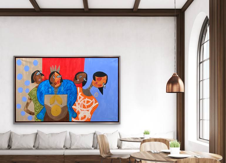 Original Art Nouveau People Painting by Rashna Hackett