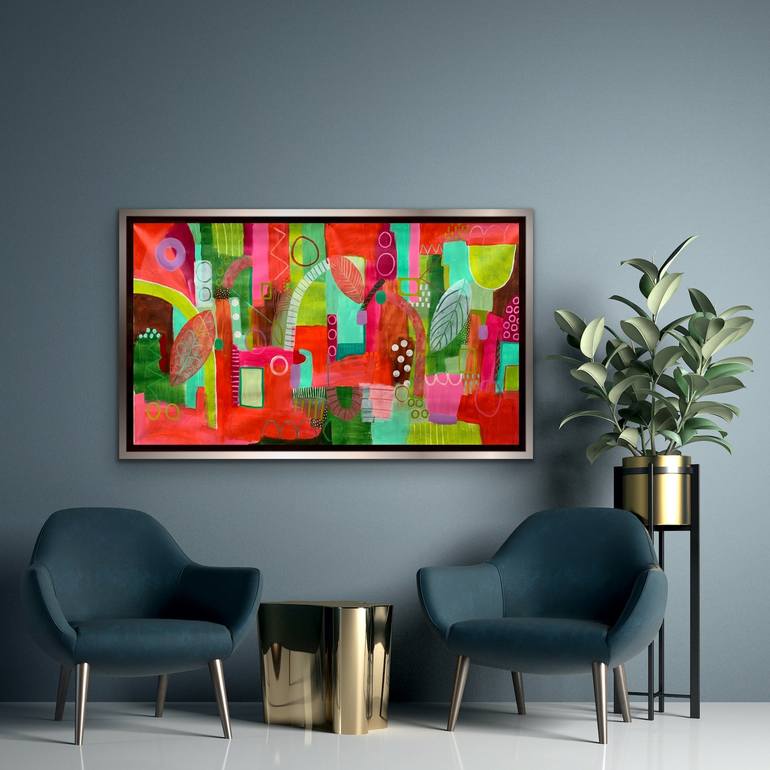 Original Abstract Expressionism Abstract Painting by Rashna Hackett