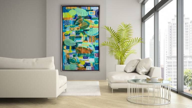 Original Abstract Expressionism Abstract Painting by Rashna Hackett