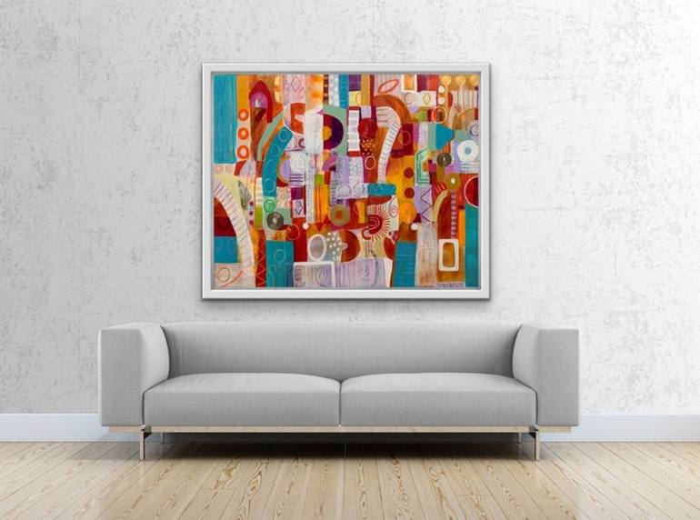 Original Abstract Expressionism Abstract Painting by Rashna Hackett