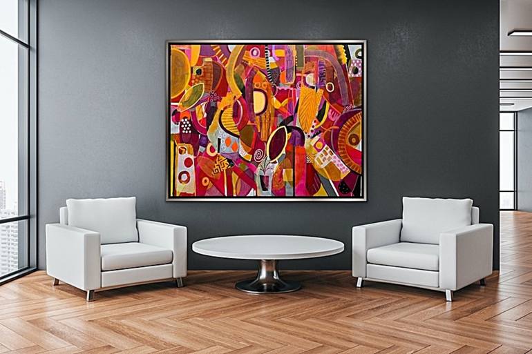 Original Abstract Expressionism Abstract Painting by Rashna Hackett