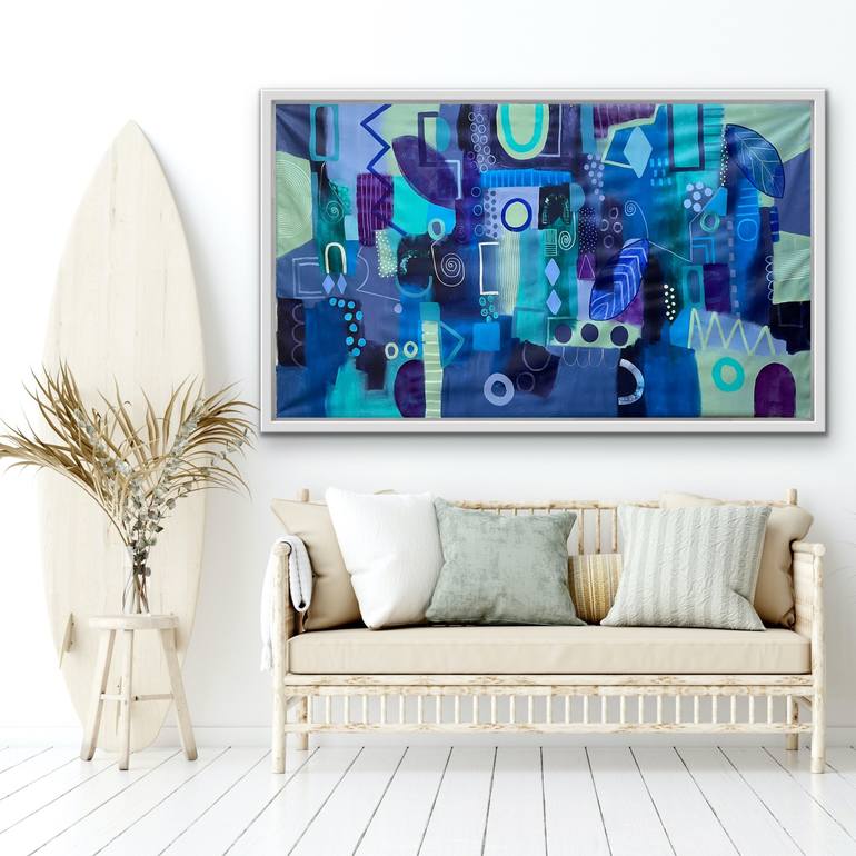 Original Abstract Expressionism Abstract Painting by Rashna Hackett