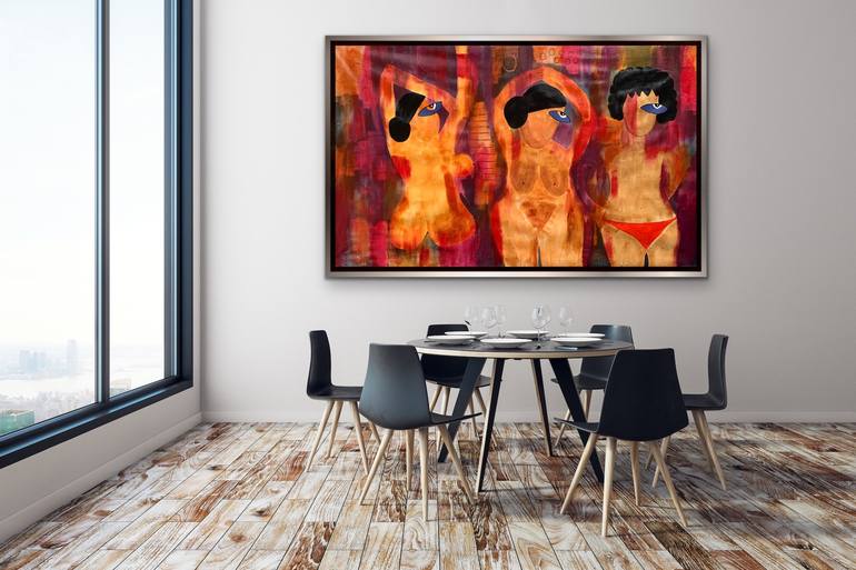 Original Impressionism Women Painting by Rashna Hackett