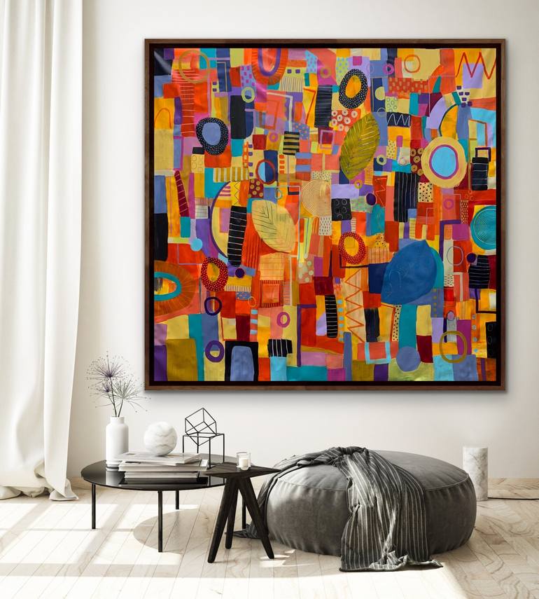 Original Abstract Expressionism Abstract Painting by Rashna Hackett