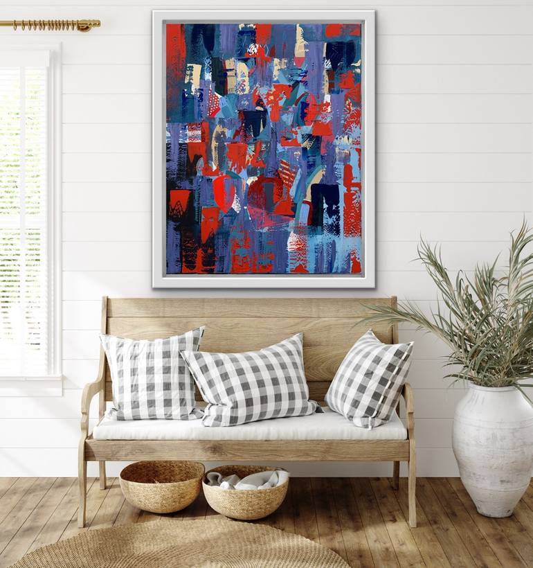 Original Abstract Expressionism Abstract Painting by Rashna Hackett