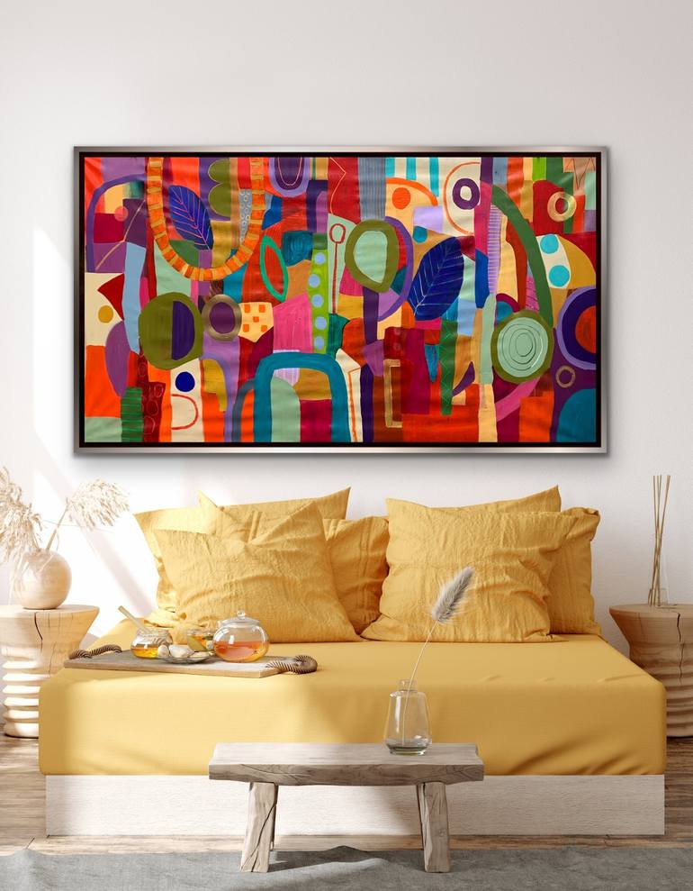 Original Abstract Expressionism Abstract Painting by Rashna Hackett