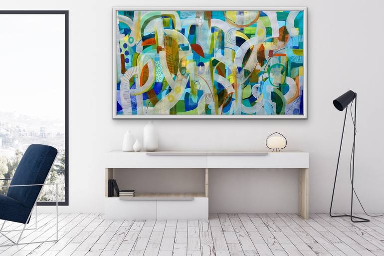 Original Abstract Expressionism Abstract Painting by Rashna Hackett