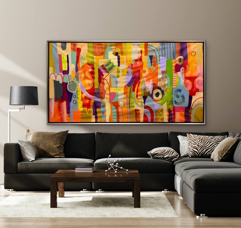 Original Abstract Expressionism Abstract Painting by Rashna Hackett