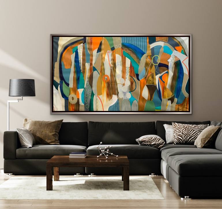 Original Abstract Expressionism Abstract Painting by Rashna Hackett