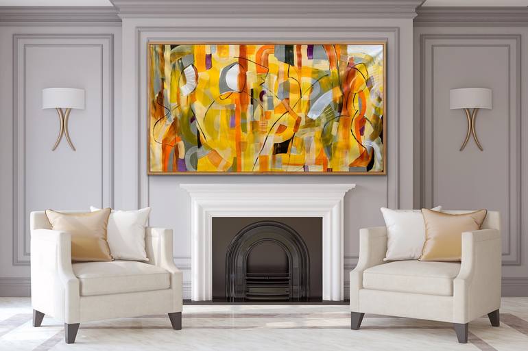 Original Abstract Expressionism Abstract Painting by Rashna Hackett