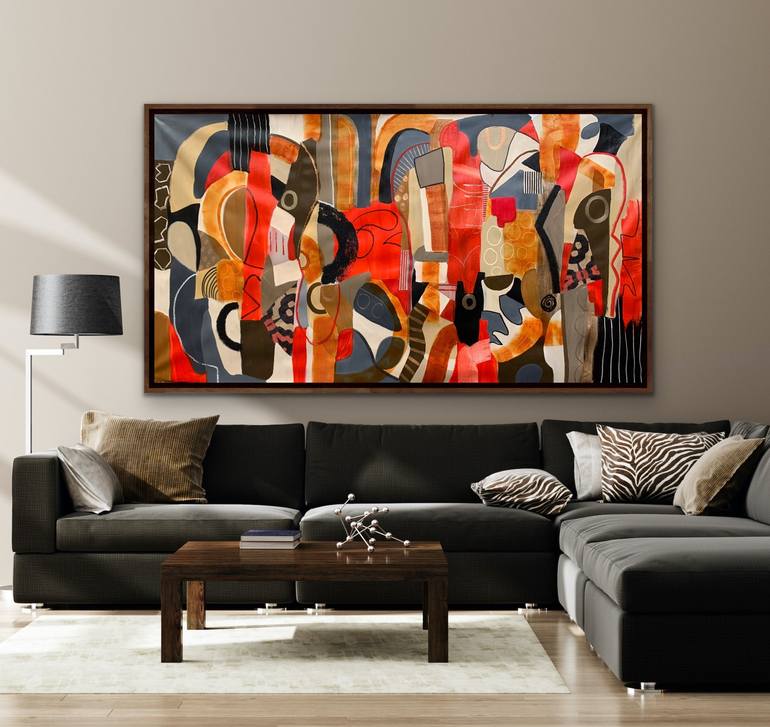 Original Abstract Expressionism Abstract Painting by Rashna Hackett